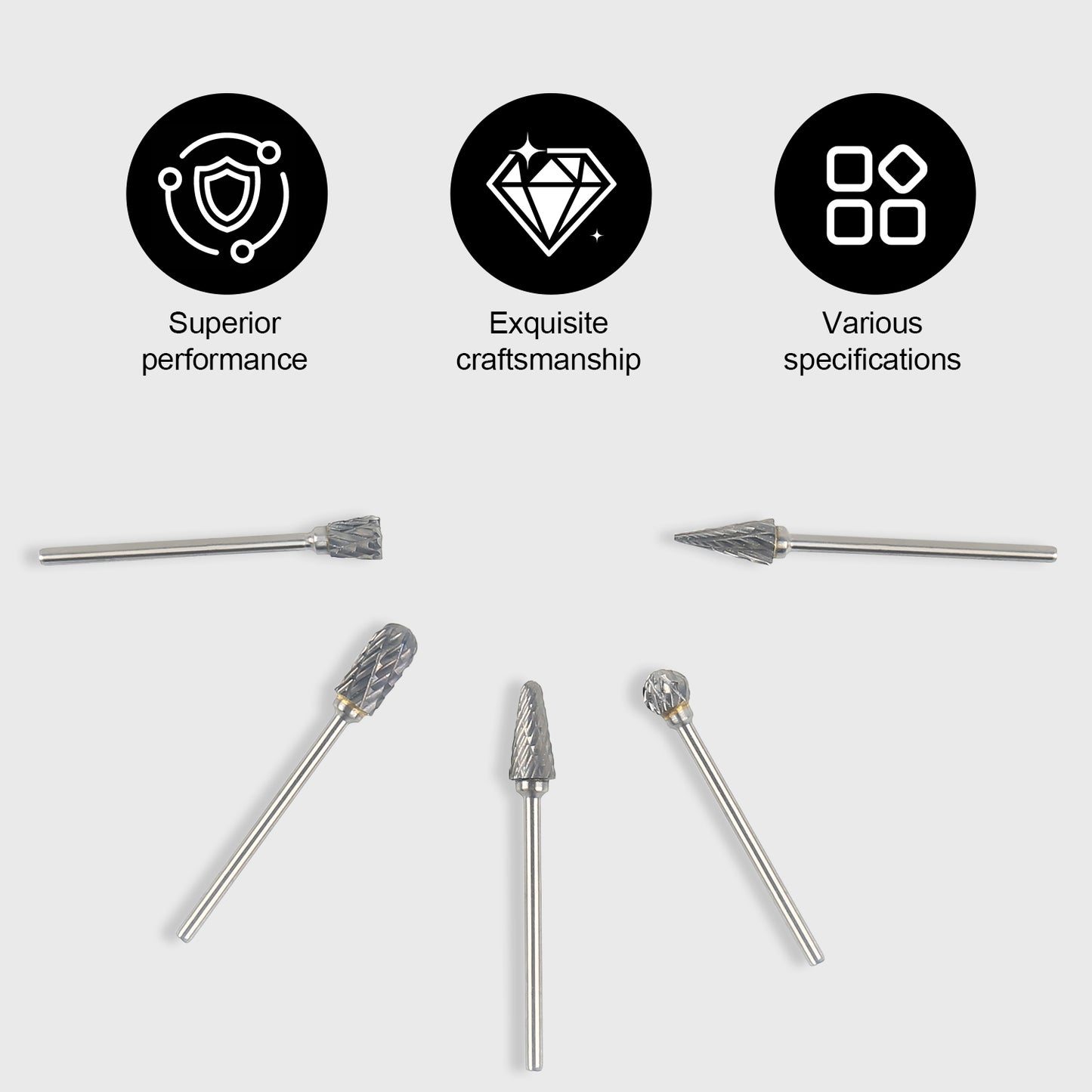 5-Piece Tungsten Rotary Bit Set