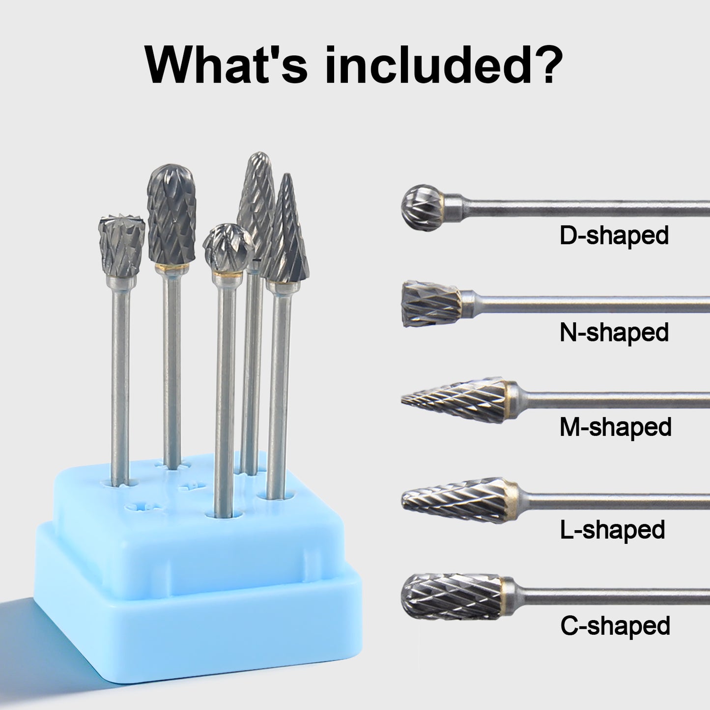 5-Piece Tungsten Rotary Bit Set