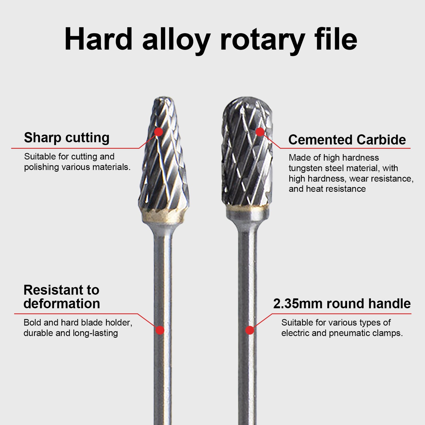 5-Piece Tungsten Rotary Bit Set