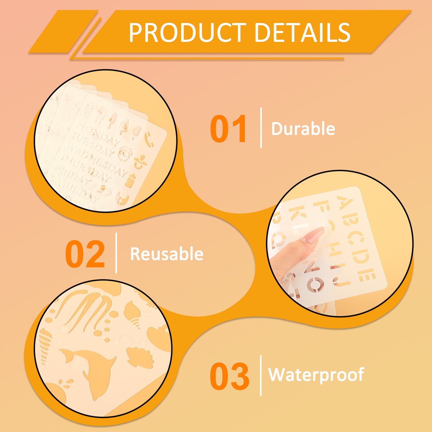 10 Pcs Essential Stencil Set