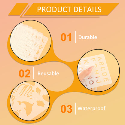 10 Pcs Essential Stencil Set