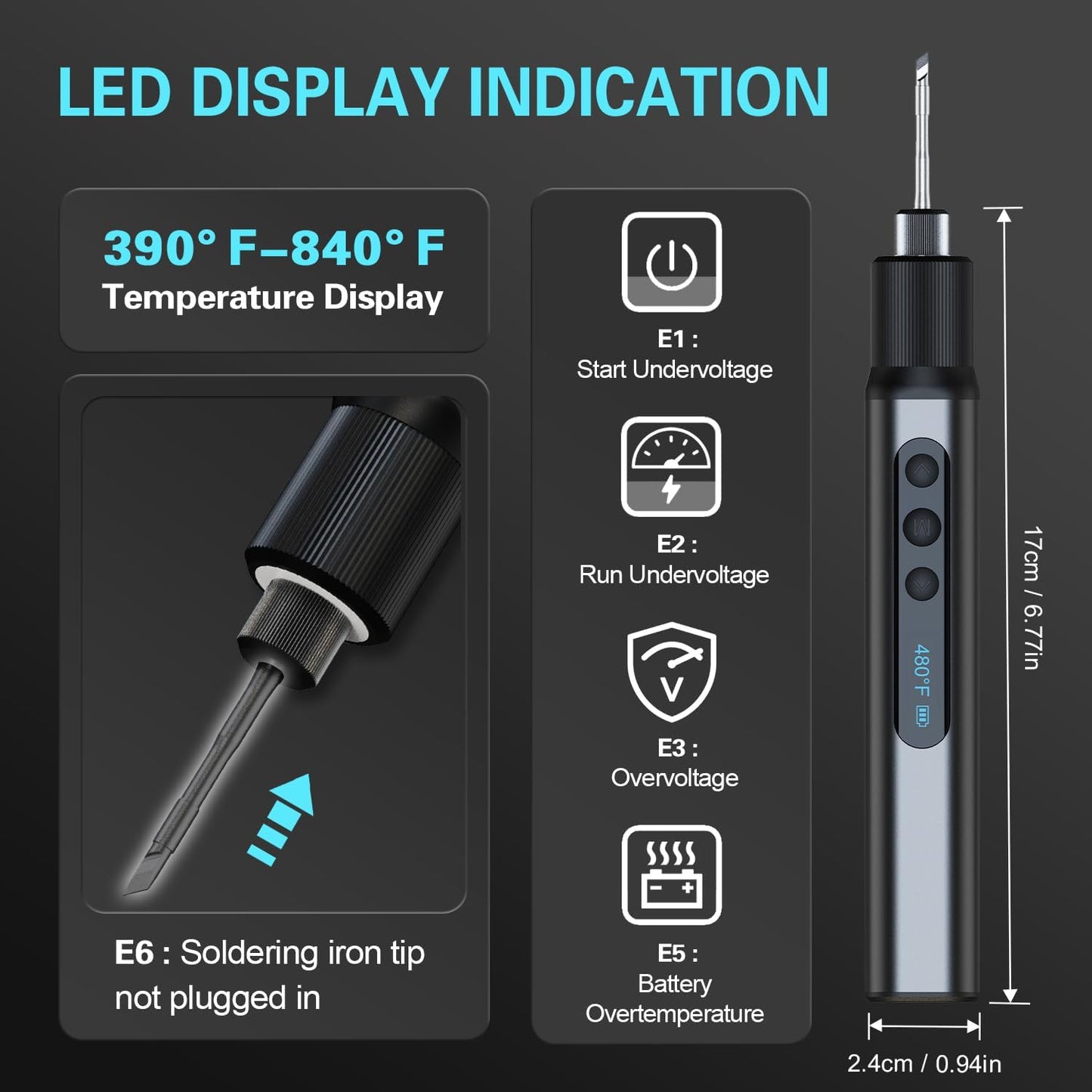 D6-001 Haninula Pro Cordless Soldering Iron Pen Kit