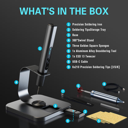 D6-001 Haninula Pro Cordless Soldering Iron Pen Kit