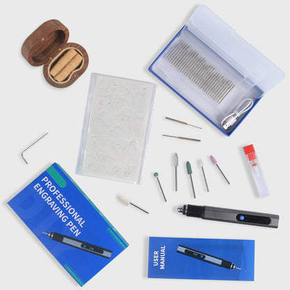 Wood Ring Box + Electric Engraving Pen Tools