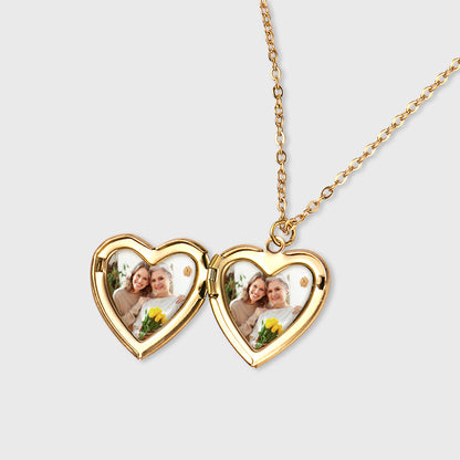 Gold Heart Locket Necklace + Electric Engraving Pen Tools
